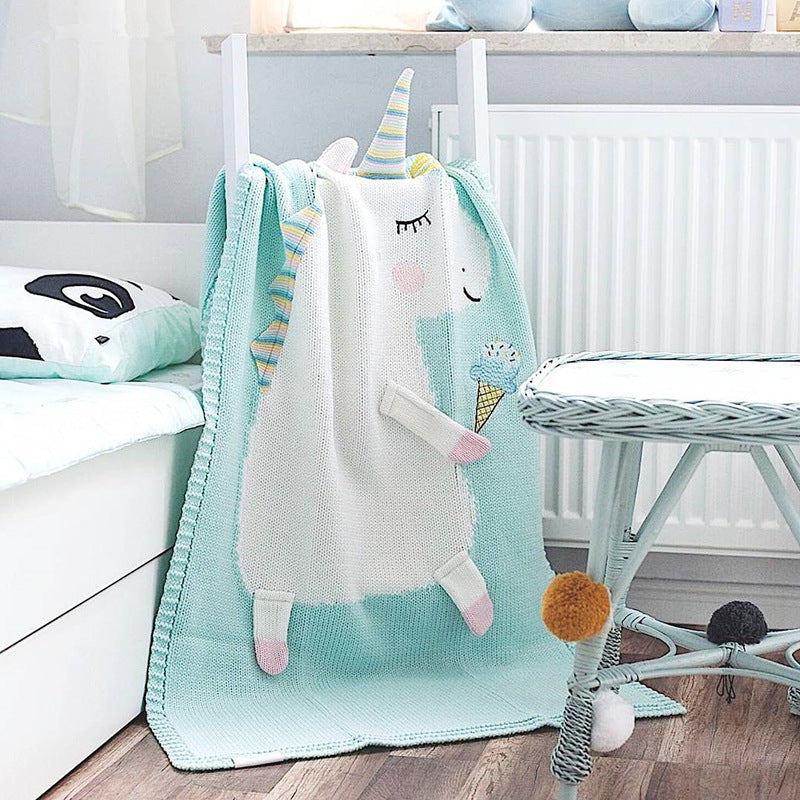 Unicorn Handmade Yarn Blanket for Kids