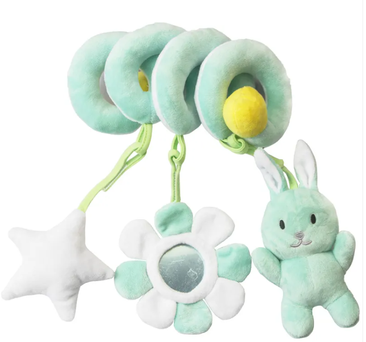 Baby Crib & Stroller Spiral Plush Toy - Animal Design for Early Education