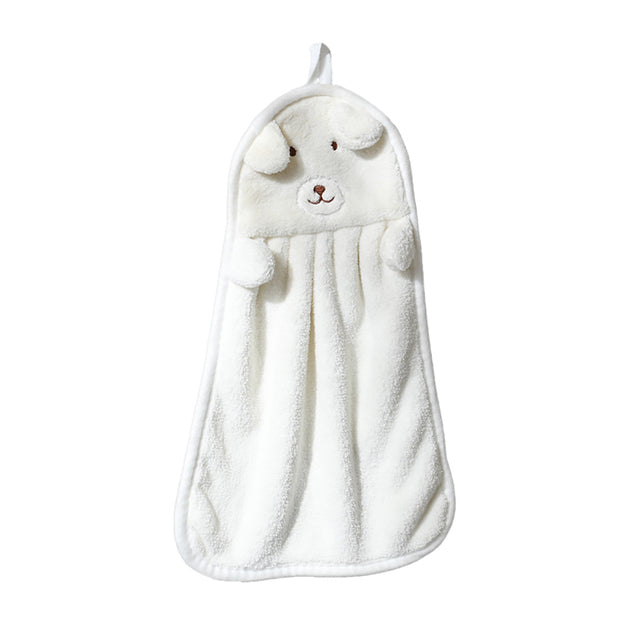 Ultra-Thick Coral Velvet Baby Hand Towels with Animals