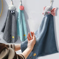 Cartoon Absorbent Hand Towel with Hanging Loop