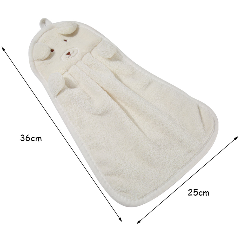 Ultra-Thick Coral Velvet Baby Hand Towels with Animals